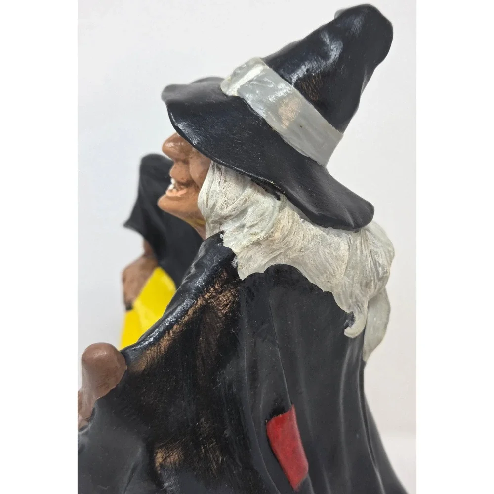 Byron Molds 1972 Vintage Ceramic Witch Jack-O-Lantern Cat Figurine 10in